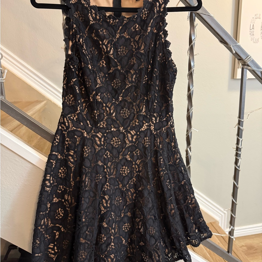 City Studio Black Floral Lace Mini Dress